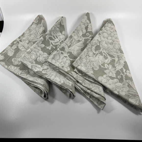 12 Vintage , unused Williams Sonoma Jacquard 'Marlon' Napkins - Picture 4 of 12